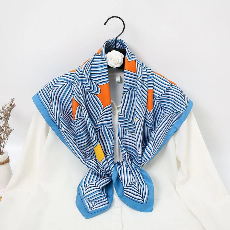 90cm Square Scarf High Quality - Scarf Silk Square ulasan dan harga