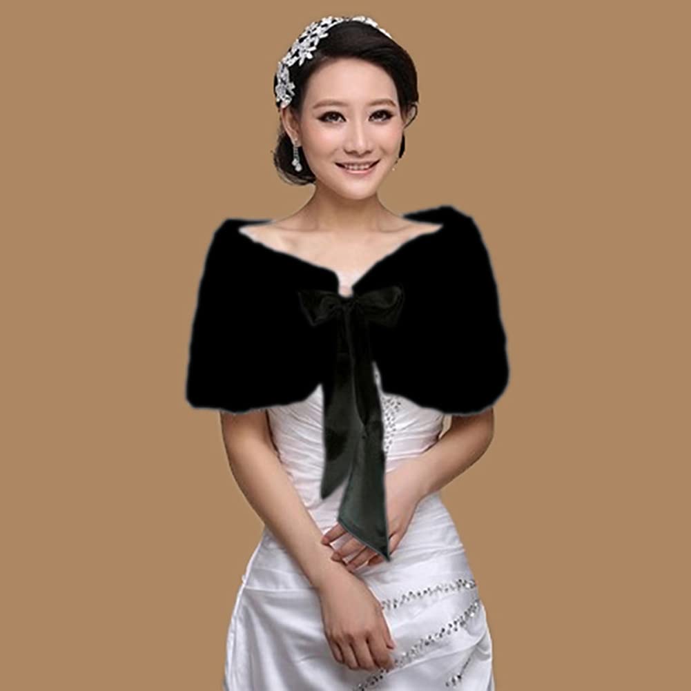 Women's Bridal Wedding Faux Fu - Stole Wedding Shawl ulasan dan harga