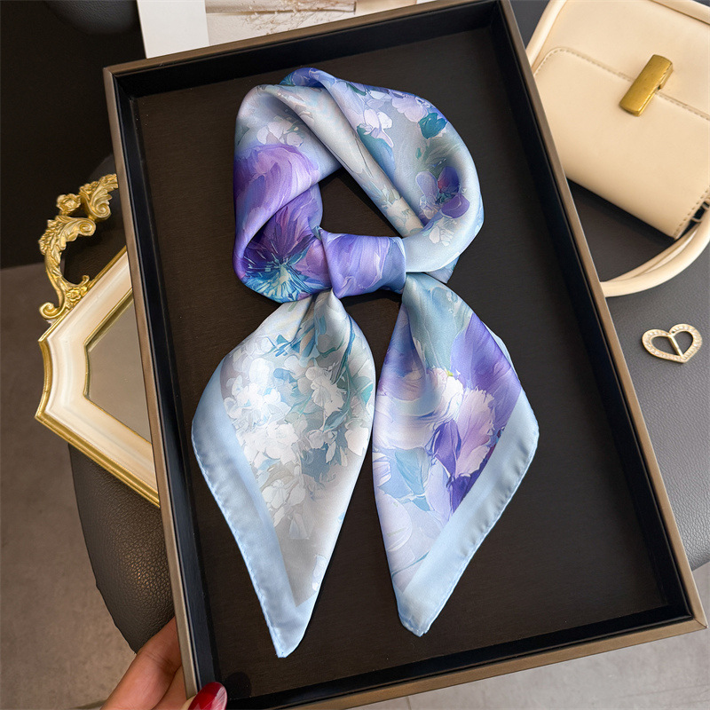 2026 New Floral Print Silk Squ - Ascot Neck Scarf ulasan dan harga