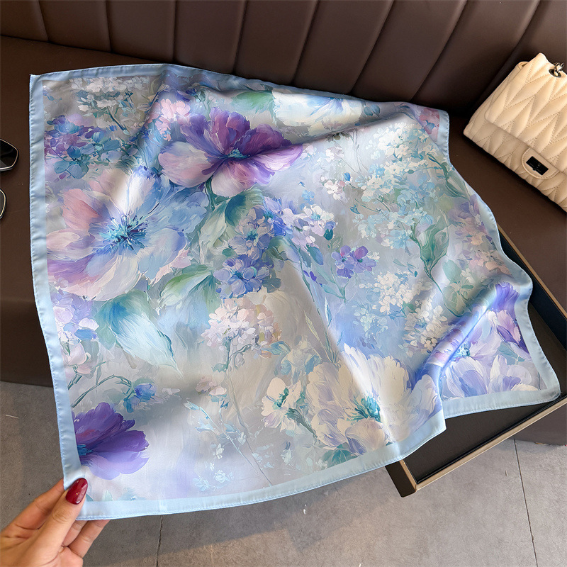 2026 New Floral Print Silk Squ - Ascot Neck Scarf ulasan dan harga