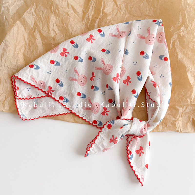 Cotton Linen Square Scarf  58  - Ascot Neck Scarf ulasan dan harga