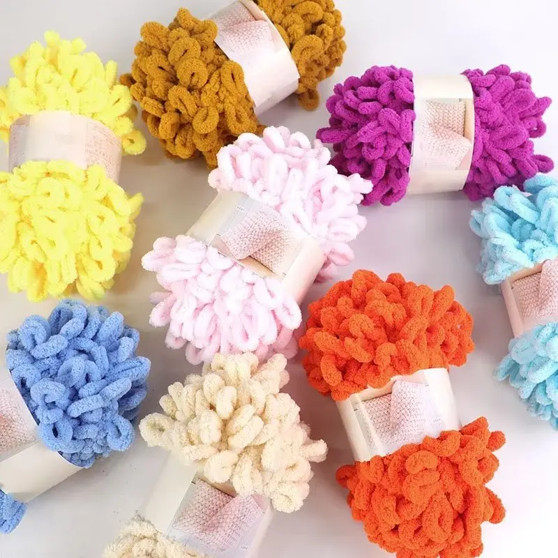 100g/Ball Finger Loop Yarn Thr - Woven Scarf Blanket ulasan dan harga