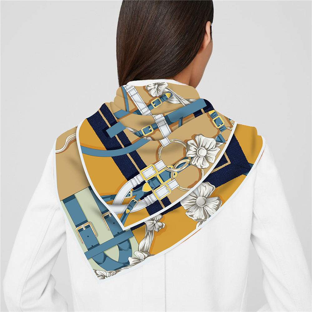 90cm New Design Belt Twill Sil - Scarf Silk Square ulasan dan harga