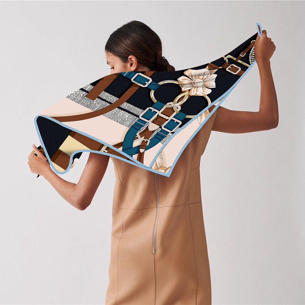 90cm New Design Belt Twill Sil - Scarf Silk Square ulasan dan harga
