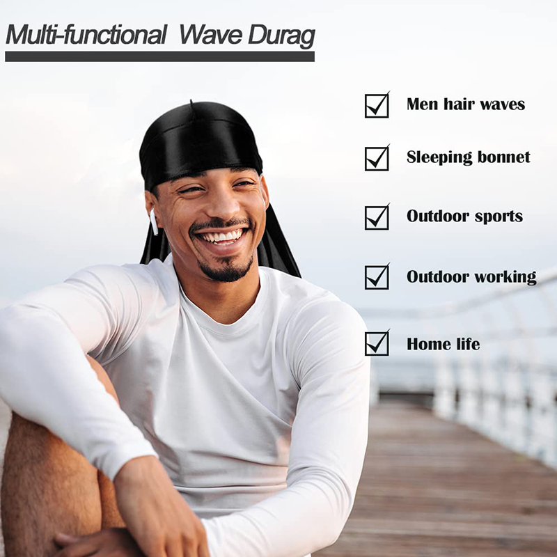 2PCS/LOT Unisex Men Satin Dura - Bandana Doo Rag ulasan dan harga