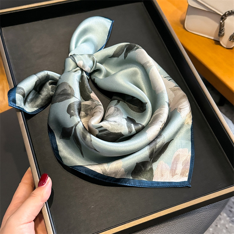 100% Silk Scarf Bandana Women  - Scarf Silk Square ulasan dan harga