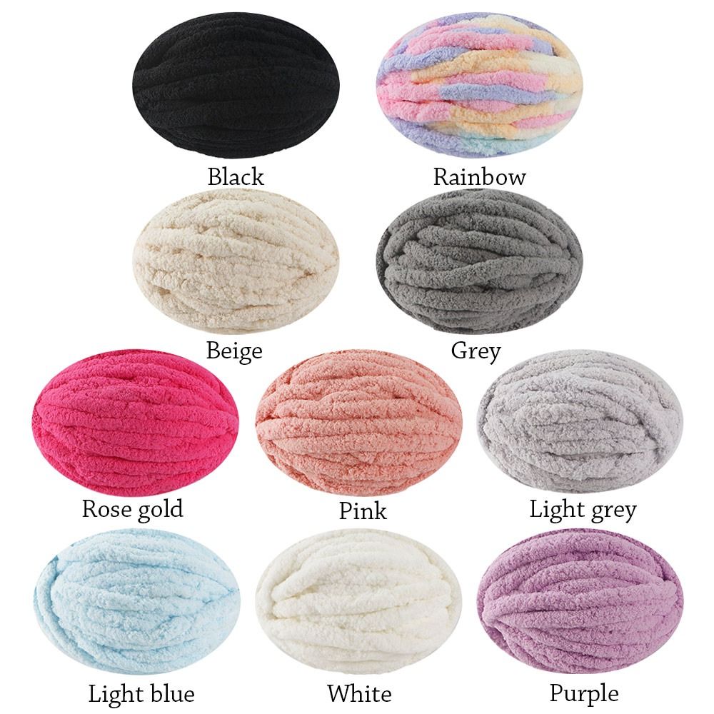 250g/Ball Multicolor Chenille  - Woven Scarf Blanket ulasan dan harga