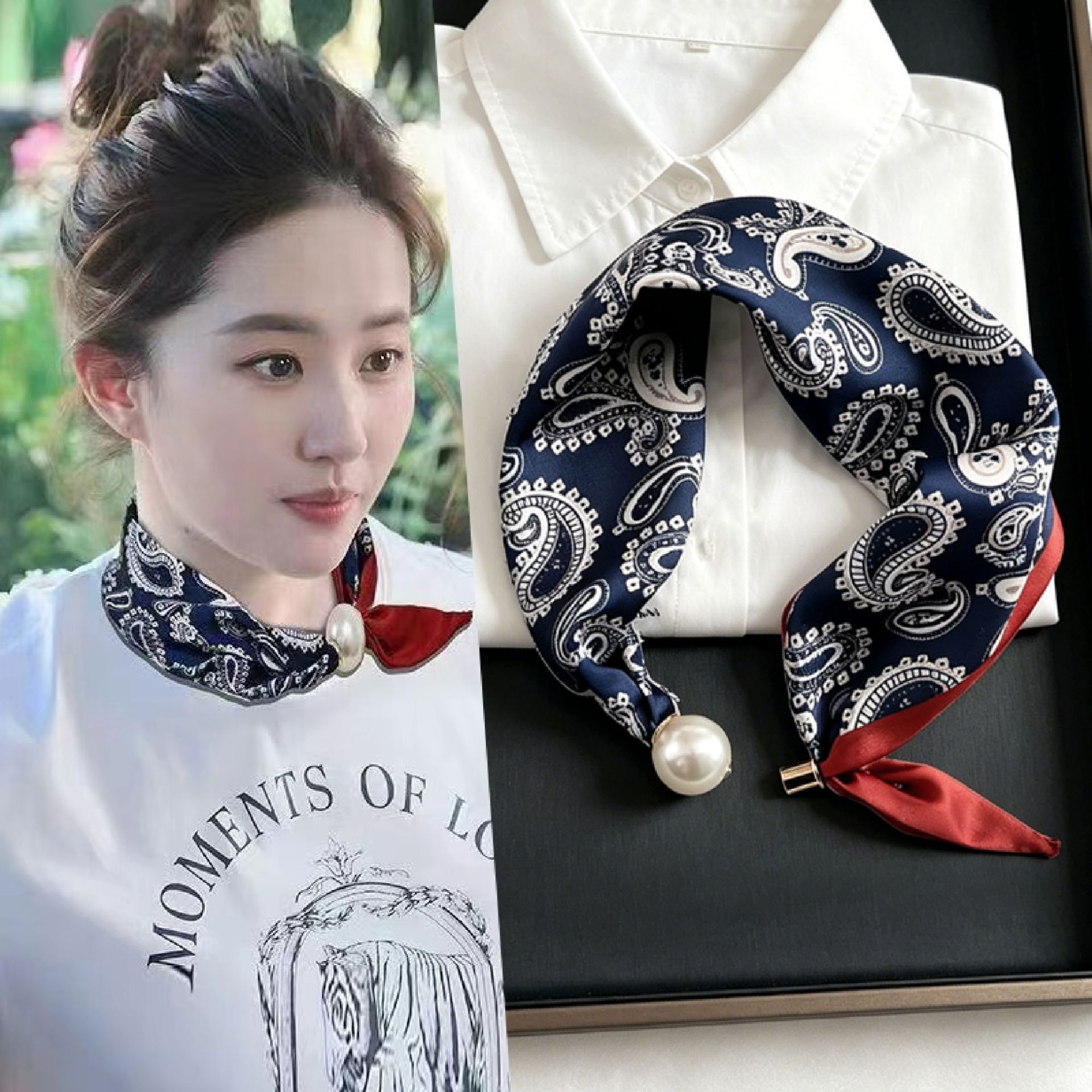 New Paisley Prints Pearl Tail  - Face Scarf Mask ulasan dan harga