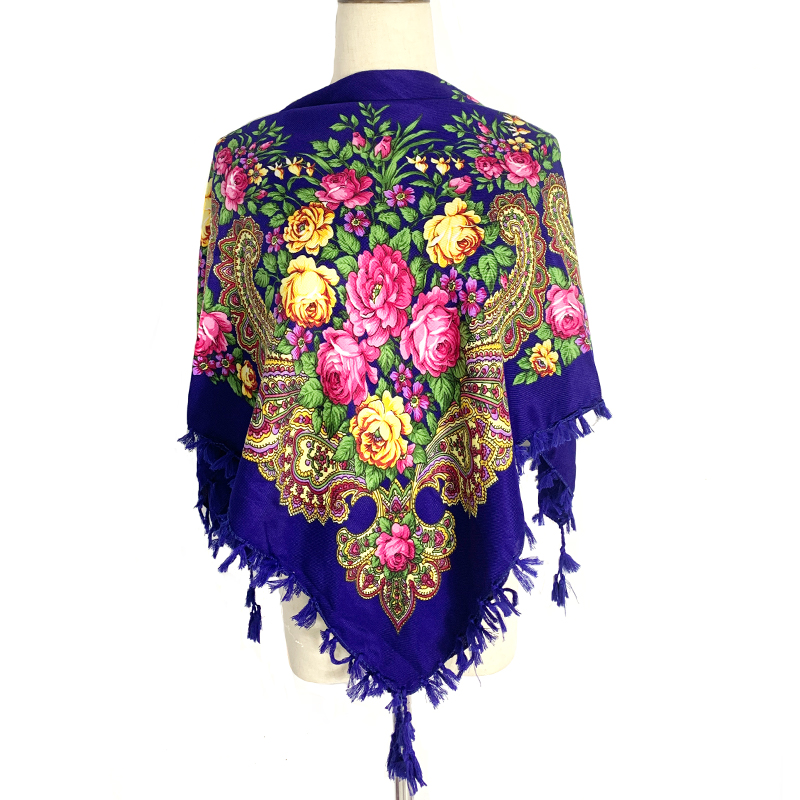 90*90cm WomenRussian Floral Sq - Bandana Cotton ulasan dan harga