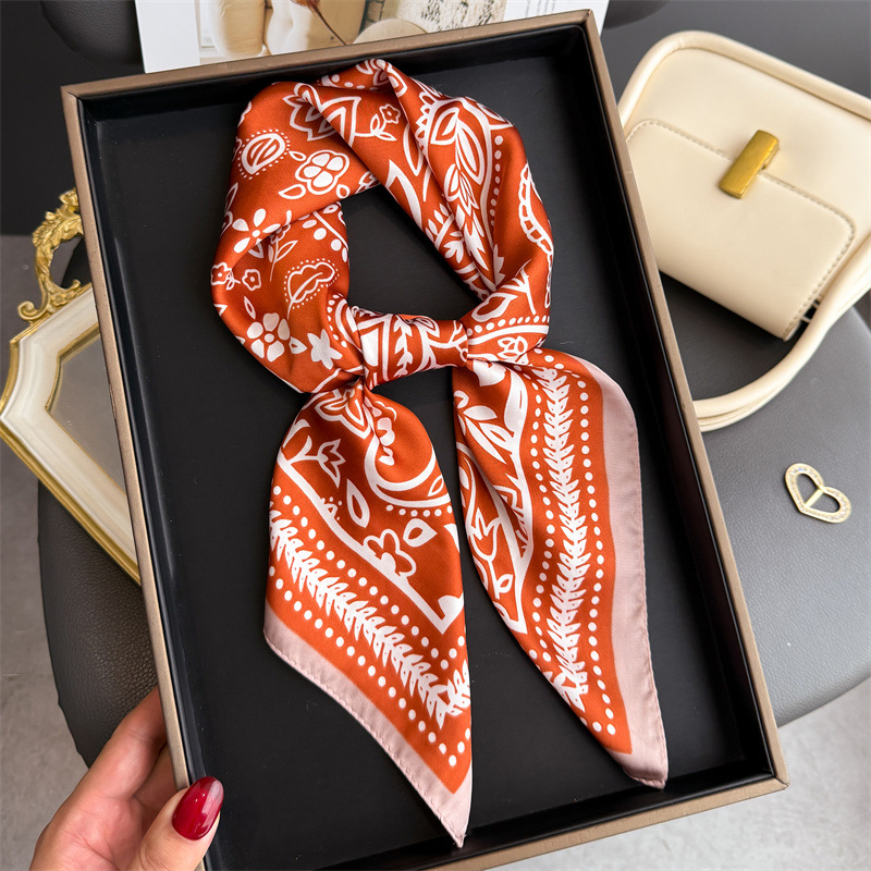 1Pc cashew print fashion silk  - Scarf Silk Square ulasan dan harga