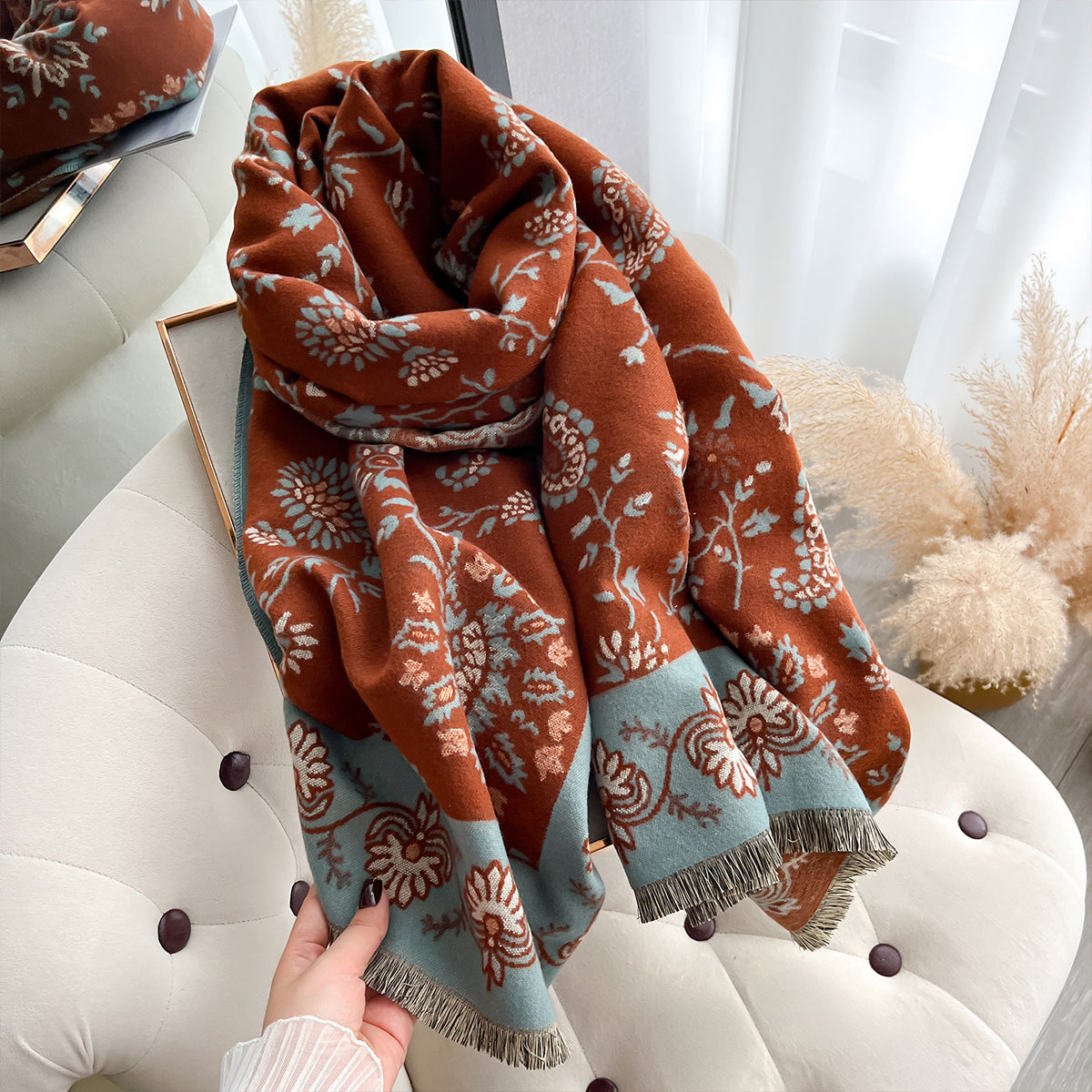 Luxury Winter Imitation Cashme - Woven Scarf Blanket ulasan dan harga
