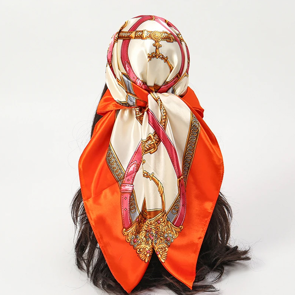 Fashion Scarves 90*90cm Women  - Scarf Silk Square ulasan dan harga