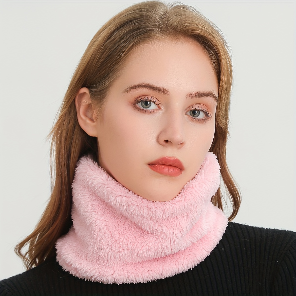 Windproof Plush Infinity Scarf - Infinity Scarf Knit ulasan dan harga