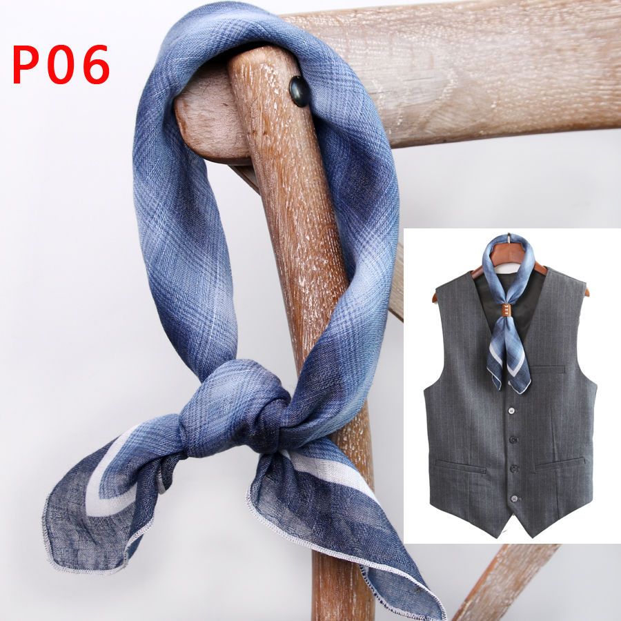 Men's Square Scarf with Button - Scarf Silk Square ulasan dan harga