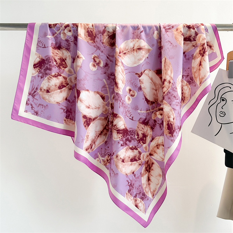 Retro 90cm Printed Large Squar - Scarf Silk Square ulasan dan harga