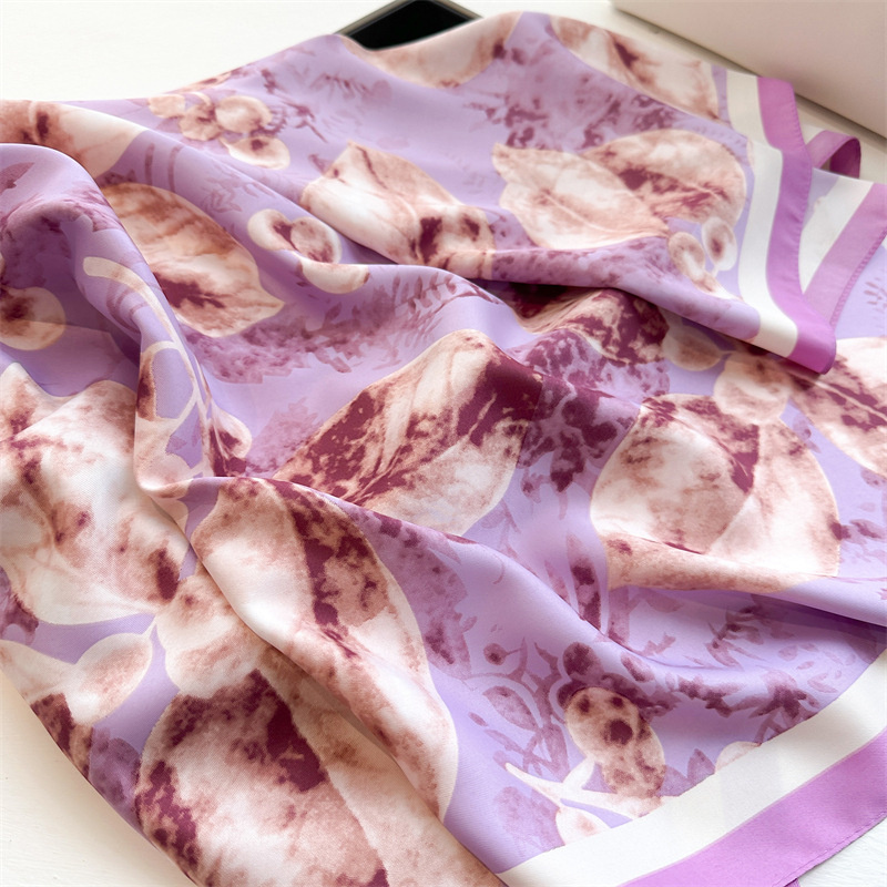 Retro 90cm Printed Large Squar - Scarf Silk Square ulasan dan harga