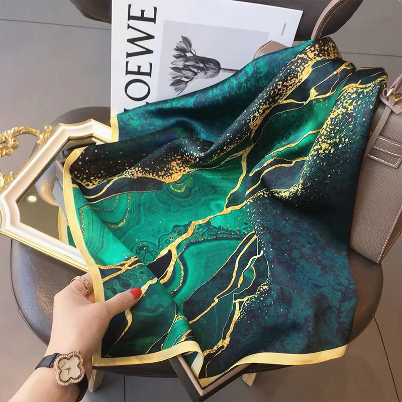 70x70cm Women Scarf Silk Feeli - Scarf Silk Square ulasan dan harga