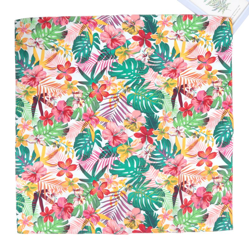 70cm Bandana Leaves Flowers Pr - Bandana Cotton ulasan dan harga